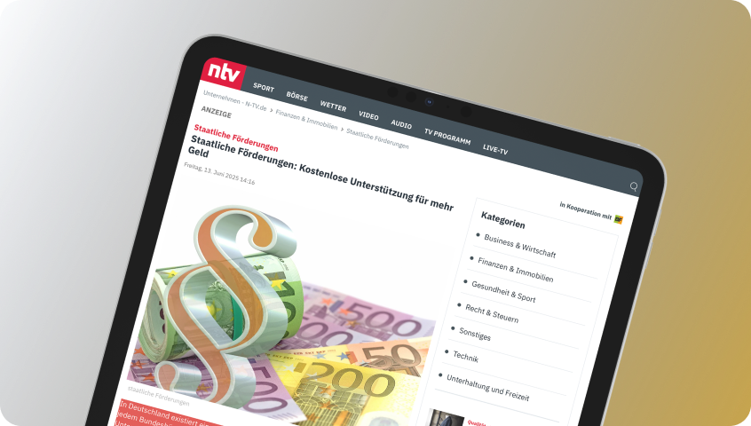 Die Deutsche Investitions- und Förderberatung AG wird regelmäßig von Medien und Fachpublikationen als Ansprechpartner für staatliche Förderungen, Vermögensaufbau und finanzielle Vorsorge genannt.
